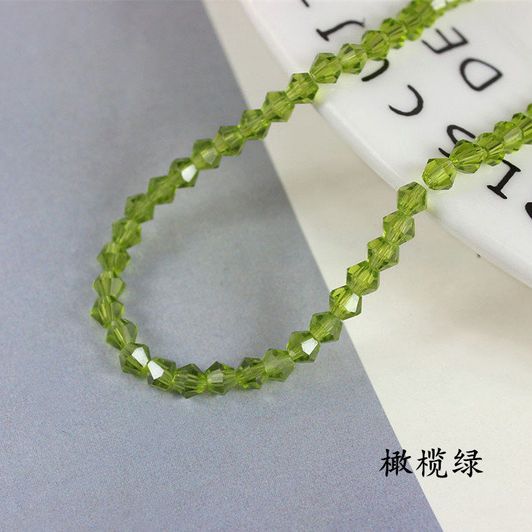 3/4/6mm水晶菱形珠子尖珠散珠两头尖diy手工发饰材料饰品配件批发