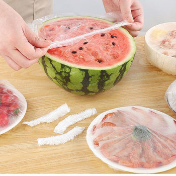 Disposable Plastic Wrap Cover for Home Use, Dust-Proof Refrigerator Thickened Bowl Cover, Leftover Food Cover