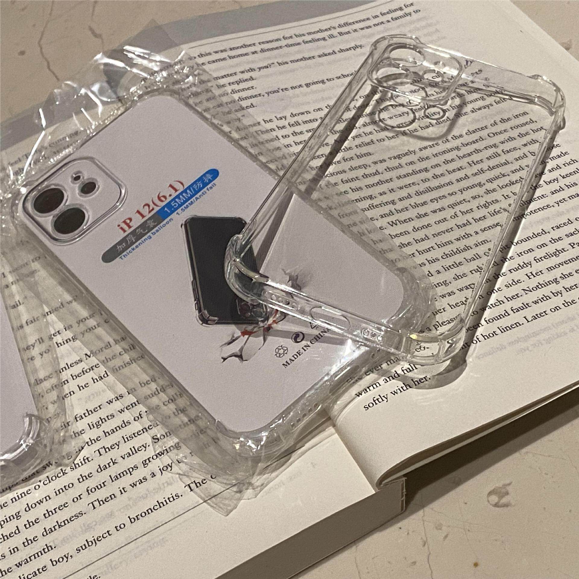 Suitable for Iphone17 Mobile Phone Case Apple 13 Silicone Four-Corner Airbag 16 Transparent 11 Anti-Fall XS Protective Cover Anti-Slip