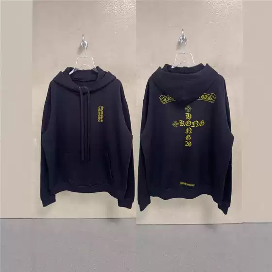 Cross-Border Foreign Trade New Sweatshirt Printed Cross Horseshoe Couple Hooded Sweatshirt Factory Trendy Brand Top Jacket