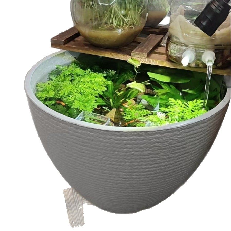 Courtyard Fish Tank, Plastic Traditional Fish Tank, Hydroponic Tank, Water Lily and Lotus Pot, Goldfish and Turtle Ecological Landscaping Ornamental Fish