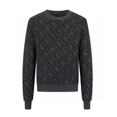 Foreign Trade Wholesale Autumn and Winter New Style Double F Pattern Jacquard Men's Wool Sweater Men Sweater