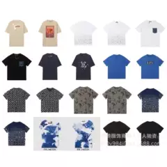 High Quality Embroidered Logo T-Shirt for Men and Women Casual Fashion Versatile Loose Fit Pure Cotton Short Sleeve