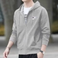 Gray nk cardigan spring and autumn style [embroidered logo]