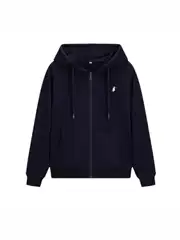 New Spring and Autumn Embroidered Pony Mark Hooded Cardigan Sweater Cross-border Casual Trendy Men's Coat Zipper Top