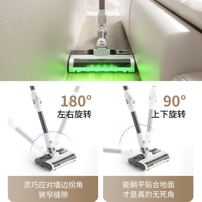 Cross-Border Wireless Household Vacuum Cleaner, Handheld, High Suction Power, Long Handle, Foldable, Sweeping, Vacuuming, and Mopping All-In-One Machine, Pet Vacuum Cleaner