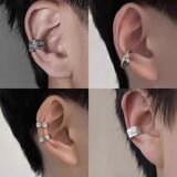 Клипсы для ушей без пирсинга, нишевые дизайнерские пряжки для ушей, мужские накладные серьги, мужские клипсы для ушей, накладные серьги, серьги высокого класса