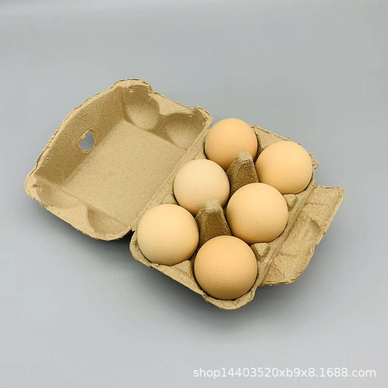 Pulp egg tray manufacturers directly supply disposable degradable shock-proof compression-resistant pulp tray egg box paper packaging box