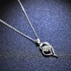Silver-Plated Necklace Love at First Sight Heart-Shaped Clavicle Chain with Diamond-Encrusted Heart Pendant Women's New Fashion Jewelry Direct from Manufacturer