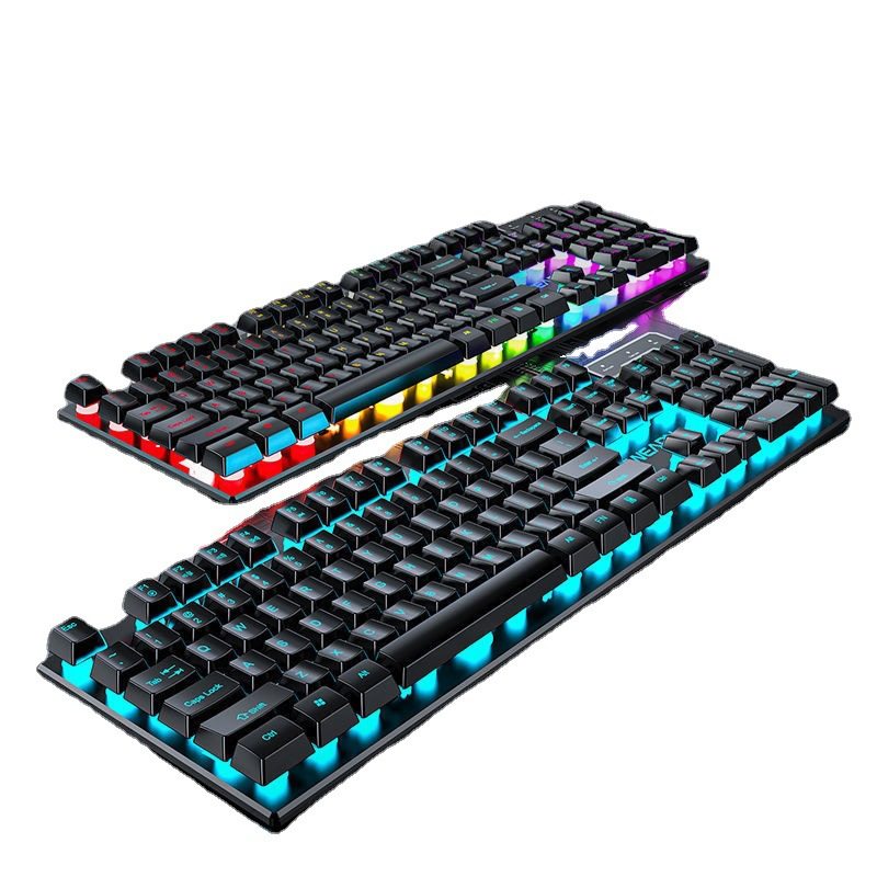 Forerunner GX330 Punk Keyboard Mouse suit Wired Electric Competition Mechanical Feel Luminous Game Office Peripherals