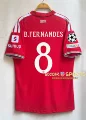 2627 manchester united home custom no. 8 star + champions league armband
