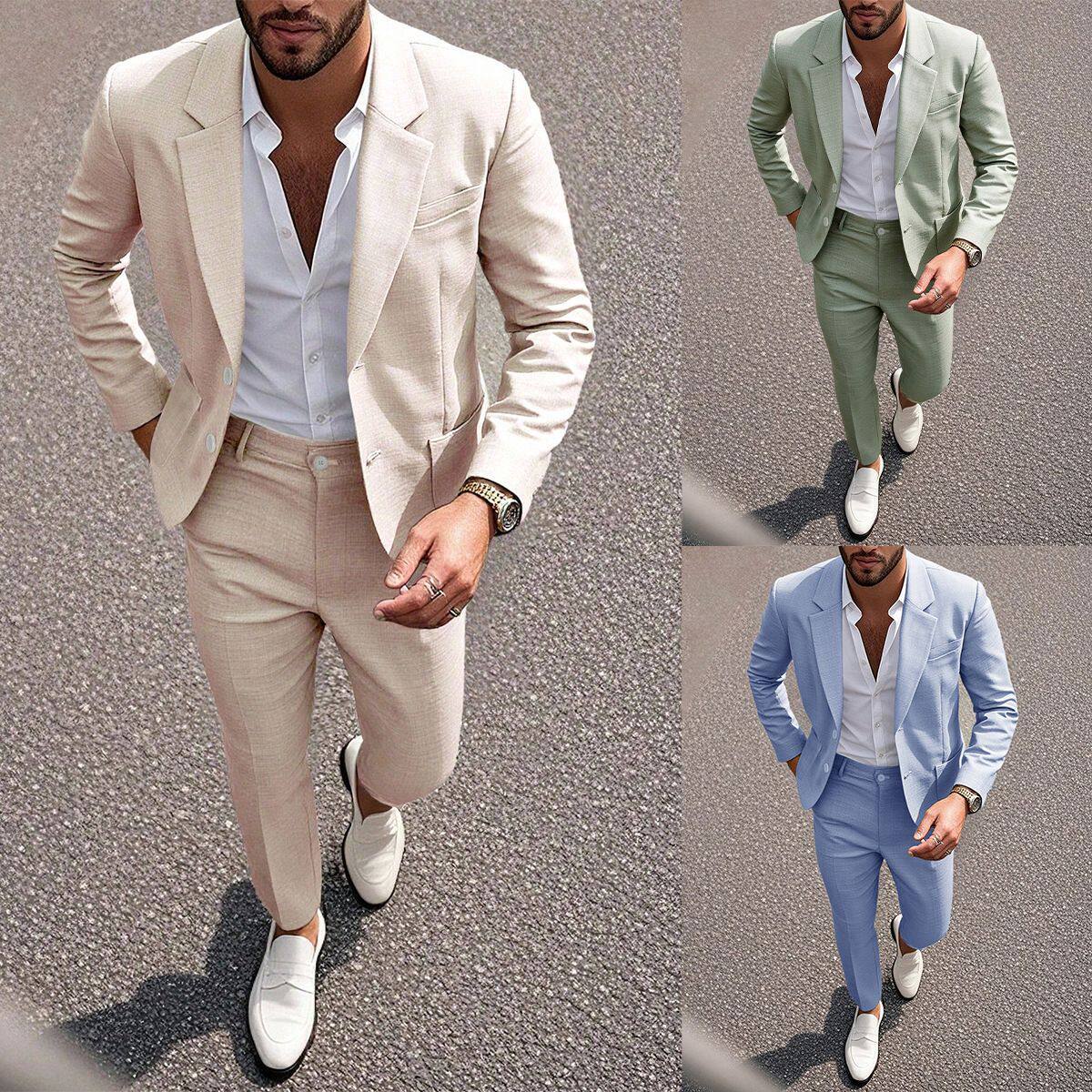 2026春夏クロスボーダーヨーロッパとアメリカのスーツメンズソリ...