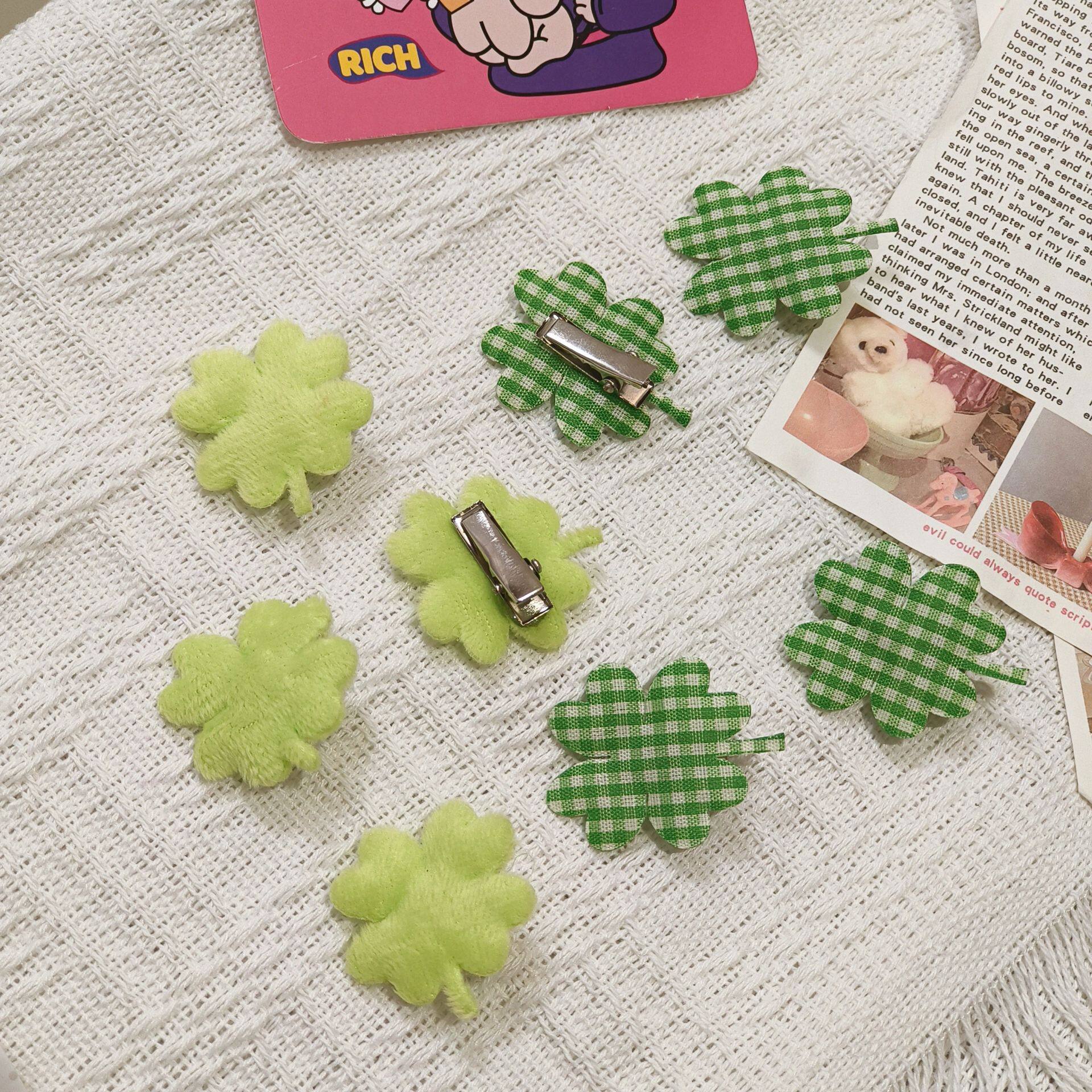 Small fresh and cute girly green grass bangs hairpin hairpin...