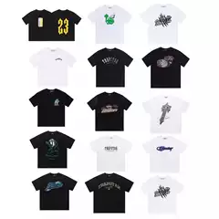 Trapstar Oblique Print Style Wear Men's European and American Hip-Hop Short-Sleeved T-Shirt
