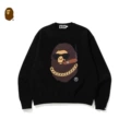 [pure cotton round neck sweatshirt] w102 black