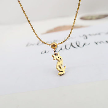 Korean Style Letter Jewelry for Women, High-End Titanium Steel Necklace, Light Luxury Niche Design, Clavicle Chain, Non-Fading Accessories