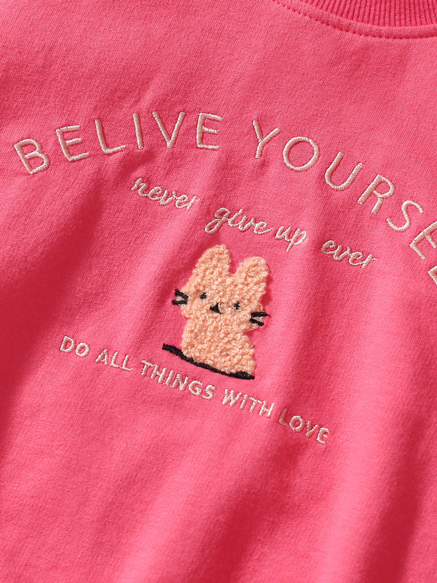 Girls' Hoodie Set, Cute Girls' Children's Clothing, Autumn Long-sleeve Cartoon Kids' Outfit