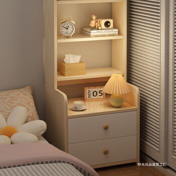 Bedside Table Storage Rack Household Bedroom Storage Cabinet Simple Modern Alternative Height Storage Cabinet Multi-layer Bookshelf