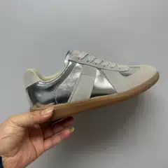 Magila MM6 retro German training shoes new white shoes men's lace-up round toe flat casual sports couple sneakers