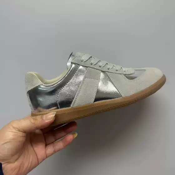 Magila MM6 retro German training shoes new white shoes men's lace-up round toe flat casual sports couple sneakers