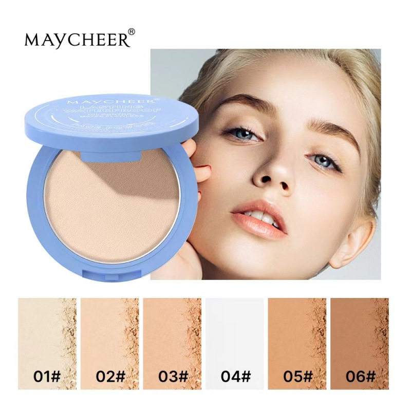 MAYCHEER Meisier Fixed Makeup Fog Face Soft Light Beauty Powder Cake Oil Control Sweat-proof Waterproof Oil Absorbing Makeup Cross Border