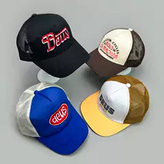 Spring and summer American retro printed DEUS letter baseball cap men's and women's street truck cap breathable sunshade outdoor wholesale