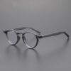 Japanese Designer Eyeglass Frames European and American Trendy Retro Non-Prescription Round Acetate Eyeglass Frames Wholesale for Men and Women