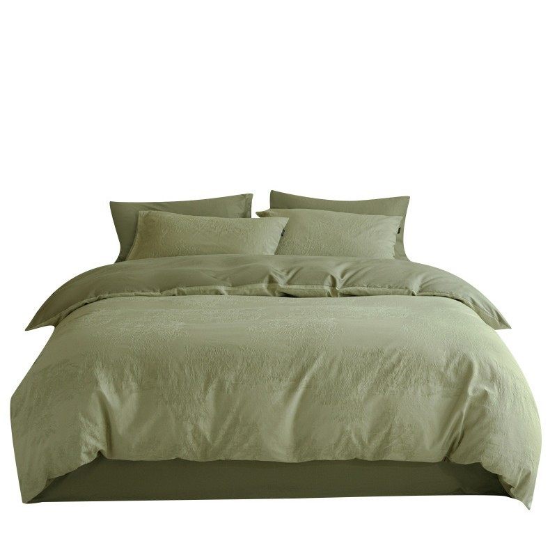 Class a Pure Cotton Long-Staple Cotton Bed Four-Piece Set Pure Cotton Jacquard Accessible Luxury High-End Bedding Bed Bed Sheets Quilt Cover Three-Piece Set