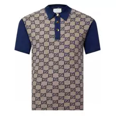 280g Heavy-Duty Washed Jacquard Fabric Men's Polo Shirt with Turn-Down Collar Men Polo