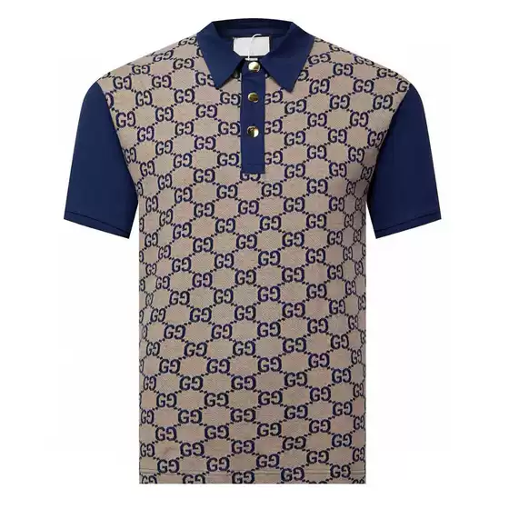 280g Heavy-Duty Washed Jacquard Fabric Men's Polo Shirt with Turn-Down Collar Men Polo