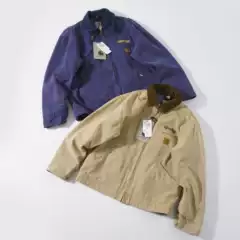 High Quality Car stu Joint Medieval J97 Washed Canvas Jacket for Couples Loose Laps Zipper Jacket