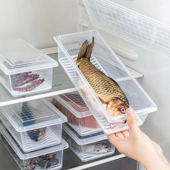 Japanese refrigerator freezer drain preservation box food grade antibacterial sealed anti-flavor fresh fish box