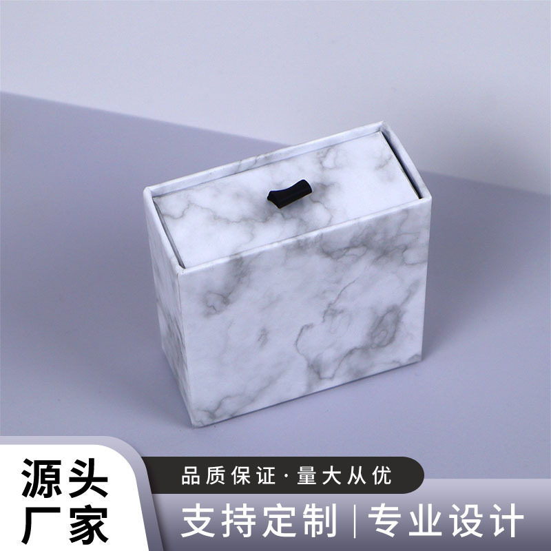 Ing Style Exquisite Gift Jewelry Box Necklace Jewelry Packaging Box High-End Marble Drawer Storage Box