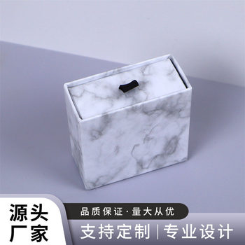 Ing Style Exquisite Gift Jewelry Box Necklace Jewelry Packaging Box High-End Marble Drawer Storage Box