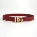 Red plain belt + Gold Buckle