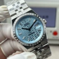 Women's white steel blue plate diamond ring-36mm