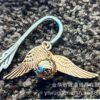 In Stock: Round Bookmark, Gold Wing Pattern Bookmark, Leaf Vein, Feather, Metal, Wing Bookmark