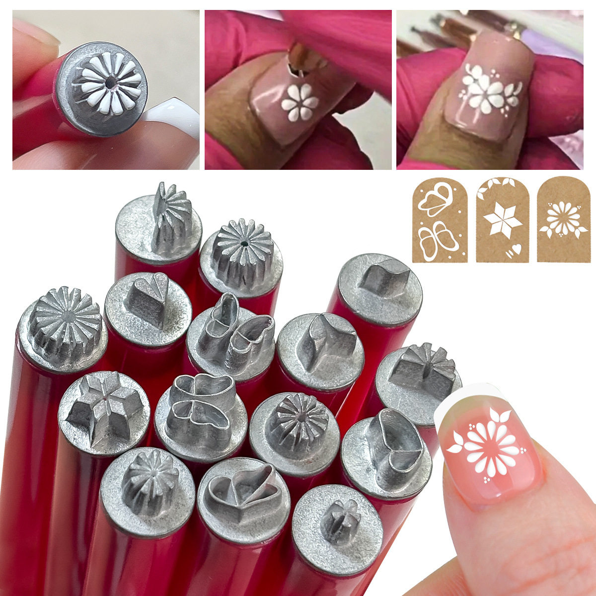 Cross-Border 6 Pieces Nail Art Stamp Pen Set 6 Nail Art Stamp Pen Tools