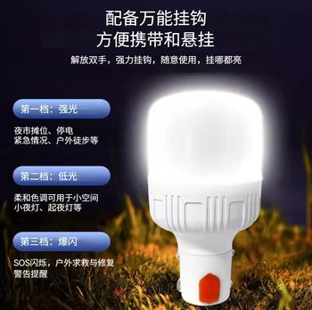 Wholesale Price Stall Night Market Lamp Unplugged Super Bright Led Lighting Wireless Outdoor Emergency Lithium Battery Camping Style Lamp