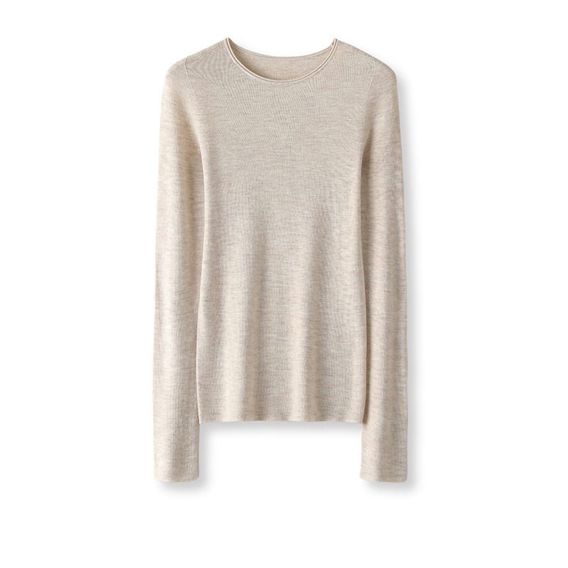 美丽诺羊毛！德国无缝扬子纱打底针织衫秋季半高领修身内搭上衣女