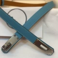 Denim blue silver buckle (gift box)