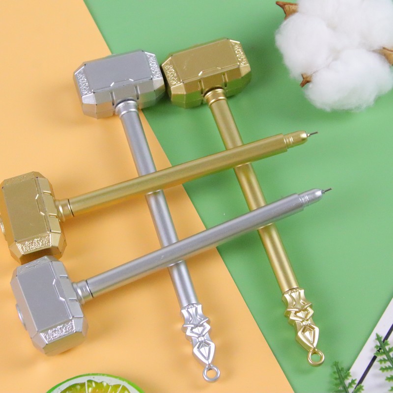 Cute hammer gel pen creative stationery student prize gift writing tool water-based Pen high-looking signature pen