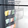 Household Stainless Steel Thickened Multi-Head Sock, Bra, and Underwear Rack, Multifunctional Premium Drying Rack with 30 Clips, Windproof