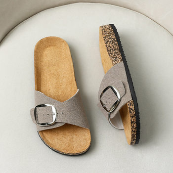 Summer New Simple Retro Suede Flat Women's Slippers Anti-Slip Slippers