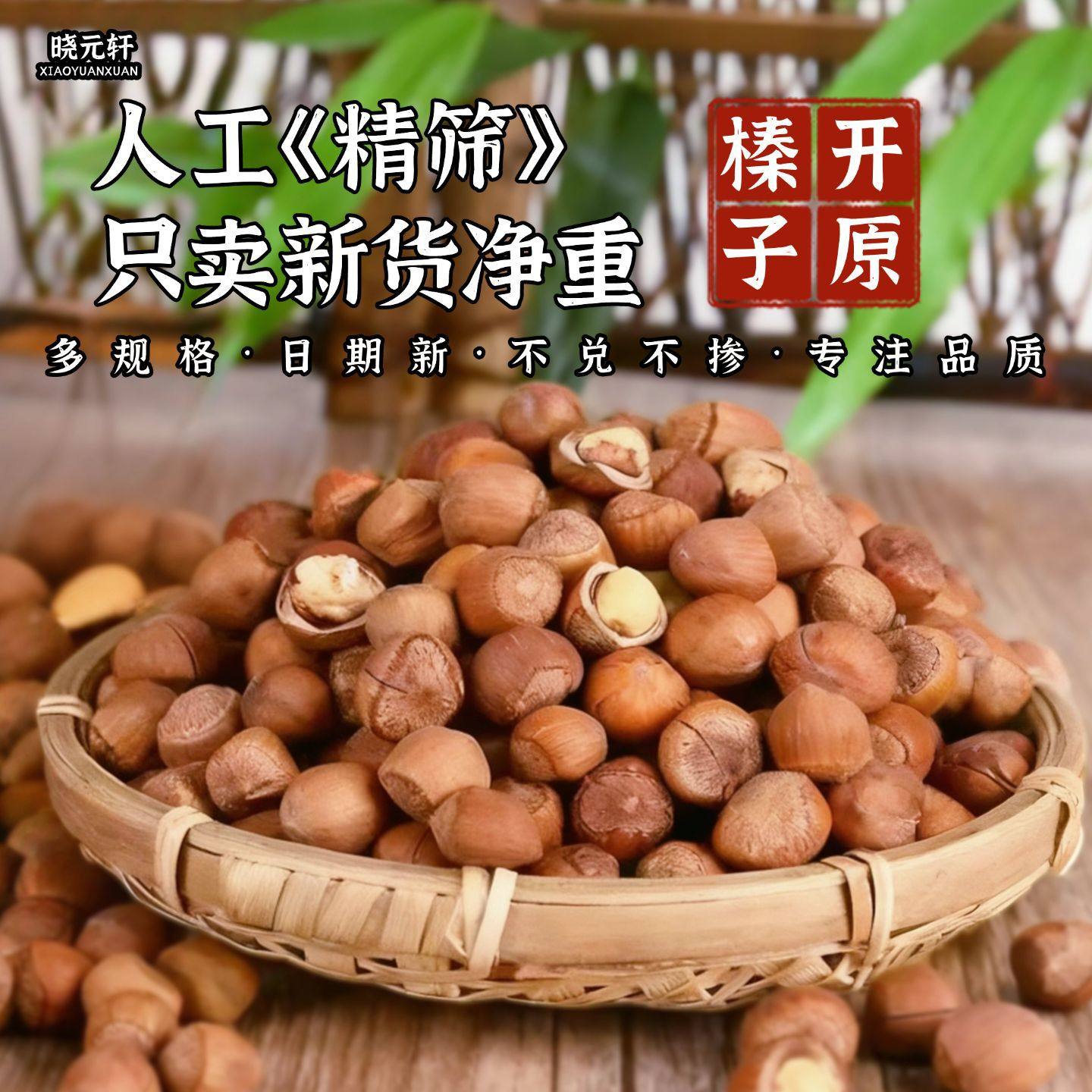 Liaoning Tieling Kaiyuan wild mountain open big hazelnut thin skin large grain nut fried goods source factory direct hair delivery