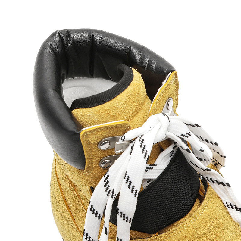 Chunky Couple Style Thick-Soled Height-Increasing Velcro High-Top Outdoor Yellow Boots Ski Boots Snow Boots Martin Boots