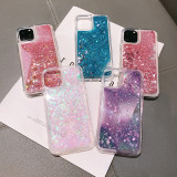 Подходит для однотонного чехла для мобильного телефона iPhone16 love quicksand Apple 17pro max liquid 15/14 slide soft cover