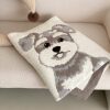 Super soft half velvet cartoon dog blanket yarn-dyed jacquard office warm nap blanket bedroom sofa blanket four seasons
