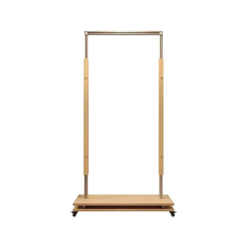 Aluminum Profile Marine Board Clothing Store Floor-Standing Ins Simple Movable Clothes Rack Coat Rack