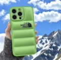 Oil-jet tpu down jacket mobile phone case-green north [velvet-free]